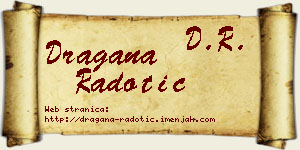 Dragana Radotić vizit kartica